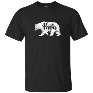 Men's Papa Bear - Awesome Camping Father's - T-Shirt - TEEEVER - Black / S- Short Sleeve -TeeEver.com