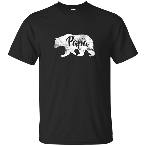 Men's Papa Bear - Awesome Camping Father's - T-Shirt - TEEEVER - Black / S- Short Sleeve -TeeEver.com
