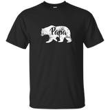Men's Papa Bear - Awesome Camping Father's - T-Shirt - TEEEVER - Black / S- Short Sleeve -TeeEver.com