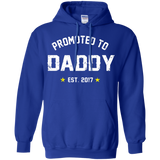 Men's Promoted To Daddy - Gift For New Dad Est 2017 Hoodie - TEEEVER - Royal / S- Hoodies -TeeEver.com