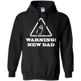 Warning! New Dad Hoodie - TEEEVER - Black / S- Hoodies -TeeEver.com