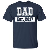 Men's First Time Dad 2017 Fathers Day T-Shirt - TEEEVER - Navy / S- Short Sleeve -TeeEver.com