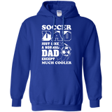 Soccer dad - fathers day gift Hoodie - TEEEVER - Royal / S- Sweatshirts -TeeEver.com