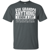 Men's Ask Grandpa Anything - Funny Gift for Father's Day T-Shirt - TEEEVER - Dark Heather / S- T-Shirts -TeeEver.com