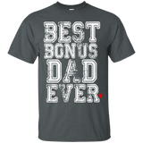 Best Bonus Dad Ever - Stepdad Step Father Day VarsityT-Shirt - TEEEVER - Dark Heather / S- Short Sleeve -TeeEver.com