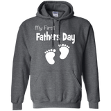 Papa First Fathers Day Dad Hoodie - TEEEVER - Dark Heather / S- Hoodies -TeeEver.com