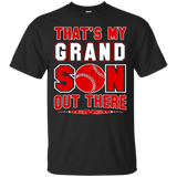 That's My GRANDSON Out There Baseball Mimi Gigi Papa T-Shirt - TEEEVER - Black / S- Short Sleeve -TeeEver.com