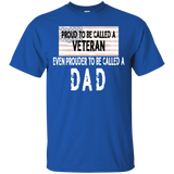 Men's Proud to be a Veteran and Dad Father's Day Gift T-Shirt - TEEEVER - Royal / S- Short Sleeve -TeeEver.com