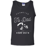 Promoted to Dad - New Father To Be Expecting Pop Retro - Tank Top - TEEEVER - Black / S- Sleeveless -TeeEver.com