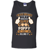 Men's Super Cool Poppy Fathers Day gifts for Poppy Tank Top - TEEEVER - Black / S- Sleeveless -TeeEver.com