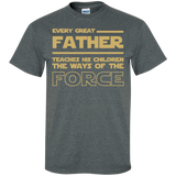 Men's-Best-Tee-For-Star-Dad.-Father's-Day-Gift-For-Awesome Dad Star wars Custom Ultra Cotton T-Shirt - Dark Heather / S- Short Sleeve -TeeEver.com