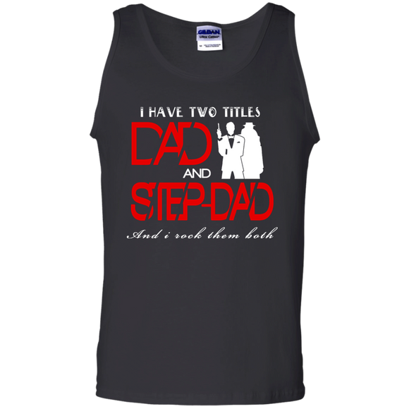 World's Best Step Dad Father's Day Gift Tank Top - TEEEVER - Black / S- Sleeveless -TeeEver.com