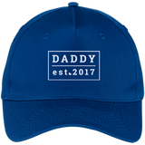Gift For First Time New Dad To Be - First Father's Day - Five Panel Twill Cap - Royal / One Size- Hats -TeeEver.com