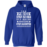 Men's Proud Step-Father of Awesome Step-Daughter Fathers Day Hoodie - TEEEVER - Royal / S- Hoodies -TeeEver.com