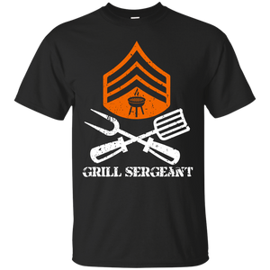 Men's Grill Sergeant BBQ Grilling Hobby Father's Day T-Shirt - TEEEVER - Black / S- Short Sleeve -TeeEver.com