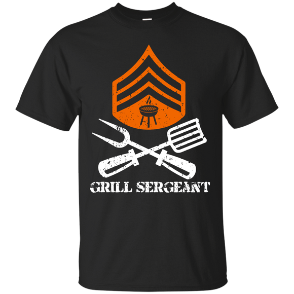 Men's Grill Sergeant BBQ Grilling Hobby Father's Day T-Shirt - TEEEVER - Black / S- Short Sleeve -TeeEver.com