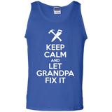 Keep calm and let grandpa fix it Funny Fathers Day Tank Top - TEEEVER - Royal / S- Sleeveless -TeeEver.com