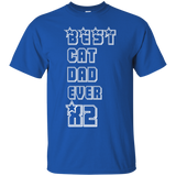 Best Cat Dad Ever X2 Funny - Gift For Father's Day T-Shirt - TEEEVER - Royal / S- Short Sleeve -TeeEver.com