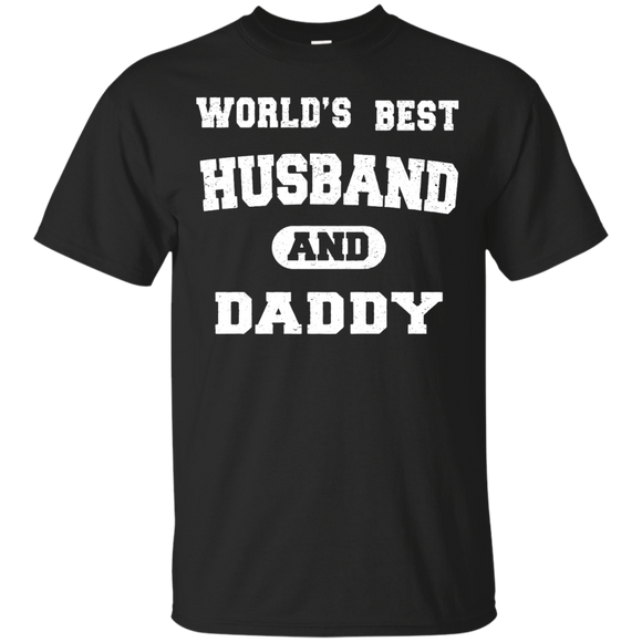 Men's Worlds Best Husband and Daddy Fathers Day T-Shirt - TEEEVER - Black / S- Short Sleeve -TeeEver.com