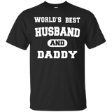 Men's Worlds Best Husband and Daddy Fathers Day T-Shirt - TEEEVER - Black / S- Short Sleeve -TeeEver.com