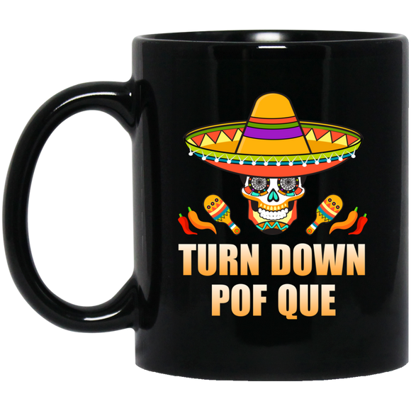 Sombrero Skull Turn Down Por Que Cinco De Mayo Party MUGS