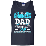 Funny - For Cool Engineer Dad Tank Top - TEEEVER - Navy / S- Sleeveless -TeeEver.com