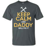 Keep Calm and Daddy Will Fix It - T-Shirt - TEEEVER - Dark Heather / S- Short Sleeve -TeeEver.com