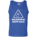 Warning! New Dad Tank Top - TEEEVER - Royal / S- Sleeveless -TeeEver.com
