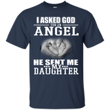 Funny - Fathers Day Gifts From Daughter  Angel T-Shirt - TEEEVER - Navy / S- Short Sleeve -TeeEver.com