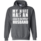 Men's My Wife Has An Awesome Husband - Father's Day Gift Hoodie - TEEEVER - Dark Heather / S- Hoodies -TeeEver.com