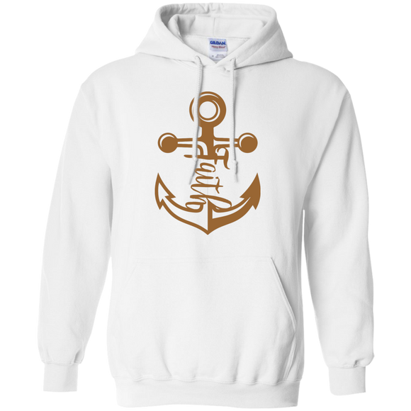 Anchored Faith Love, Black Lives Matter, Father's Day Pullover Hoodie 8 oz - White / S- Hoodies -TeeEver.com