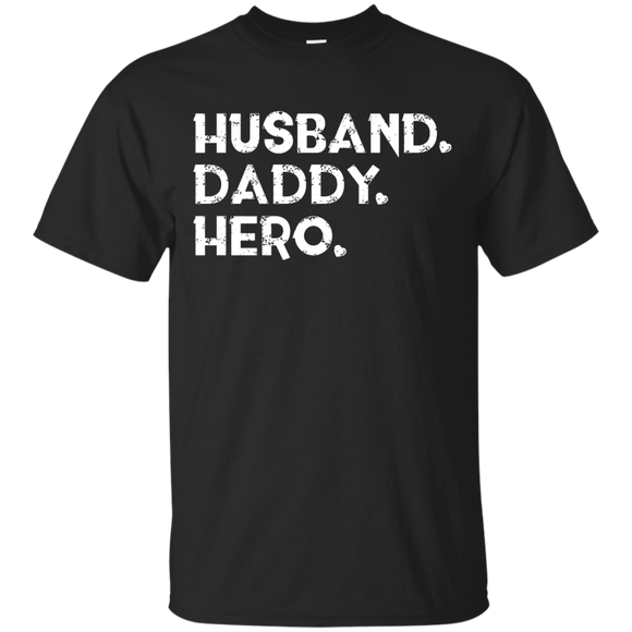 Men's Husband daddy hero - gift dad or husband father's day T-Shirt - TEEEVER - Black / S- Short Sleeve -TeeEver.com