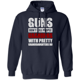 Guns Don't Kill Grandpas With Pretty Granddaughters Do Fathers Day Gift Hoodie - TEEEVER - Navy / S- Hoodies -TeeEver.com