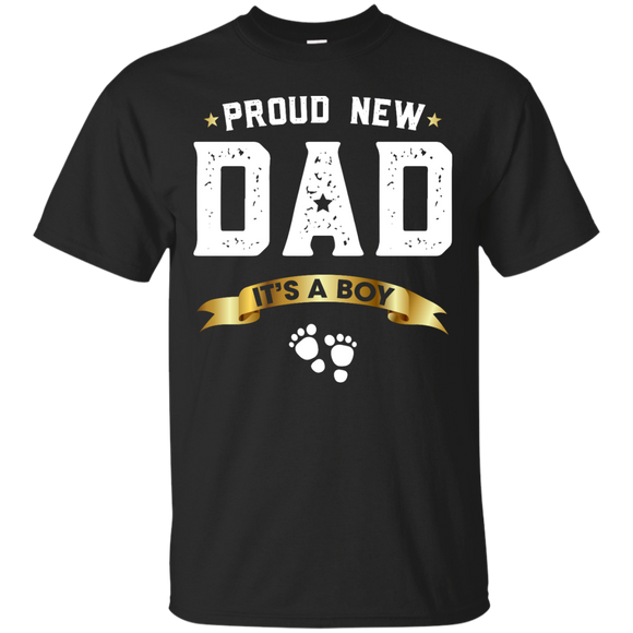 Proud New Dad Its A Boy Cute Father's Day - Gift Baby T-Shirt - TEEEVER - Black / S- Short Sleeve -TeeEver.com