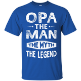 Opa The Man The Myth The Legend Fathers Day Gift Men T-Shirt - TEEEVER - Royal / S- Short Sleeve -TeeEver.com