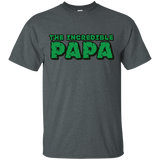 Men's The Incredible PAPA - Superhero Father's Day Gift T-Shirt - TEEEVER - Dark Heather / S- T-Shirts -TeeEver.com