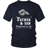 Mens Father Son Friends Fist Bump - Dad Father's Day Family - T shirt