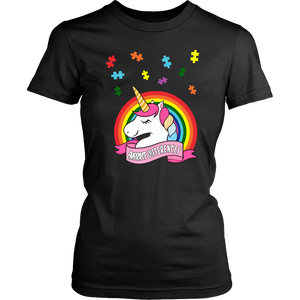 Autism Awareness - Unicorn Puzzle Piece - Women T shirt