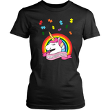Autism Awareness - Unicorn Puzzle Piece - Women T shirt