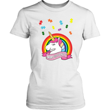 Autism Awareness - Unicorn Puzzle Piece - Women T shirt