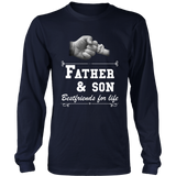 Mens Father Son Friends Fist Bump - Dad Father's Day Family - LS shirt