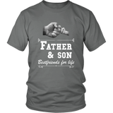 Mens Father Son Friends Fist Bump - Dad Father's Day Family - T shirt