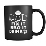 Dad Can Fix It BBQ Drink It Beer Barbeque Fathers Day - Mug - TEEEVER - Dad Can Fix It BBQ Drink It Beer Barbeque Fathers Day- Drinkware -TeeEver.com