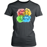 Autism Awareness Light it up Blue Ladies T shirt