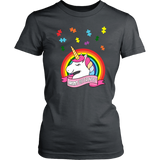 Autism Awareness - Unicorn Puzzle Piece - Women T shirt