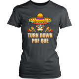 Sombrero Skull Turn Down Por Que Cinco De Mayo Party - Ladies T shirt