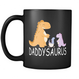 Daddysaurus Dinosaur Dino Daddy Father's Day - Mug - TEEEVER - - Drinkware -TeeEver.com