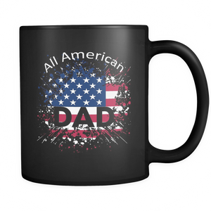 Mens All American Dad American Flag - Father's Day Gift - Mug - TEEEVER - - Drinkware -TeeEver.com