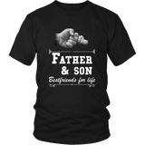 Mens Father Son Friends Fist Bump - Dad Father's Day Family - T shirt