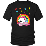 Autism Awareness - Unicorn Puzzle Piece - T shirt
